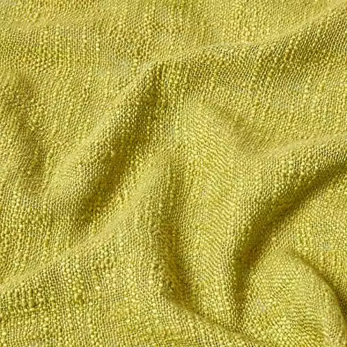 Homescapes Nirvana Lime Green Handwoven 100% Pure Cotton Throw with Fringes – 3