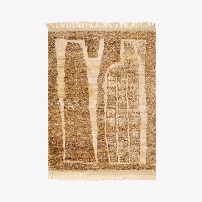 Atkin and Thyme Katrin Jute and Cotton Rug, Beige, W: 170 cm, D: 240 cm