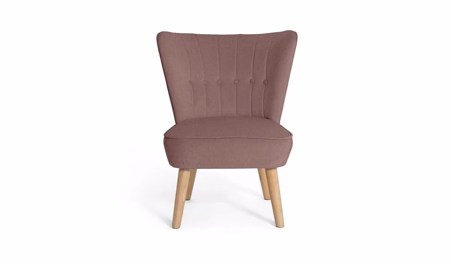 Alexis Pink Velvet Tub Cocktail Chair with Modern Upholstered Wood Frame