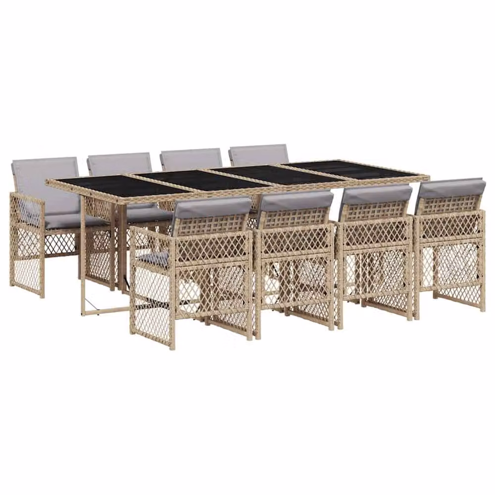 Berkfield Home Garden Dining Set in Beige – 2