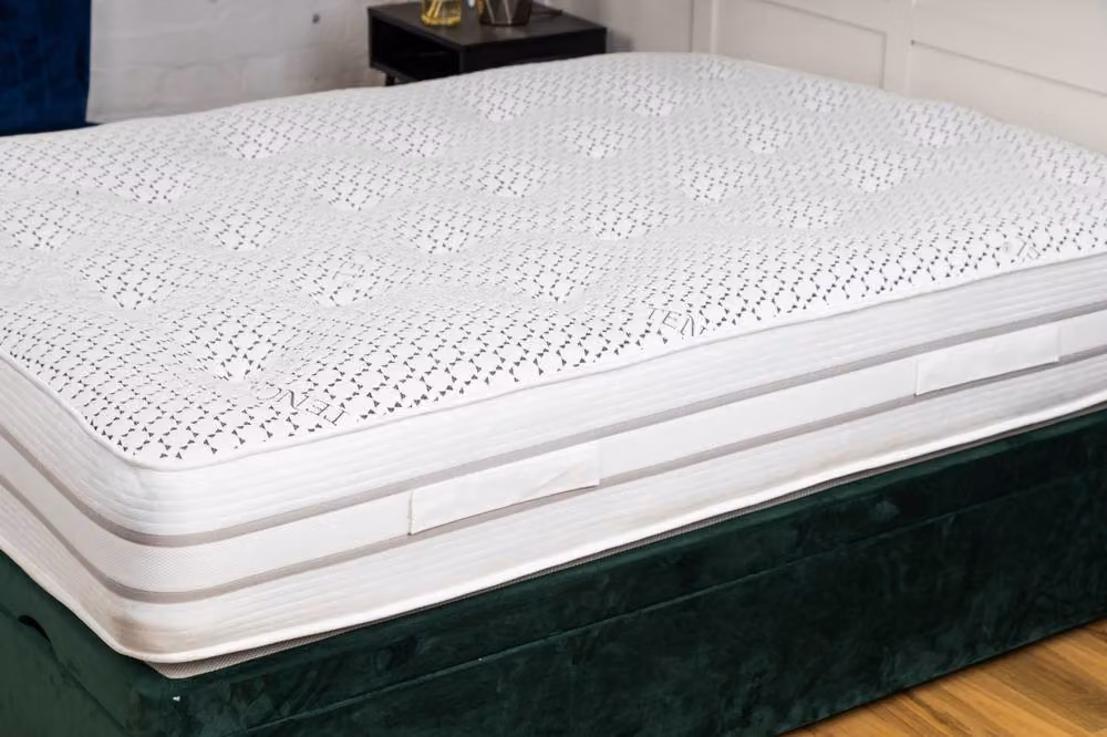 UK Bed Furniture Tencel 1500 Pocket Mattress in White, W/D/H: 120 x 200 cm – 2