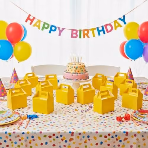 SHATCHI 20-Piece Yellow Cardboard Party Food Lunch Boxes, W/D/H: 14 x 12 x 10 cm – 2
