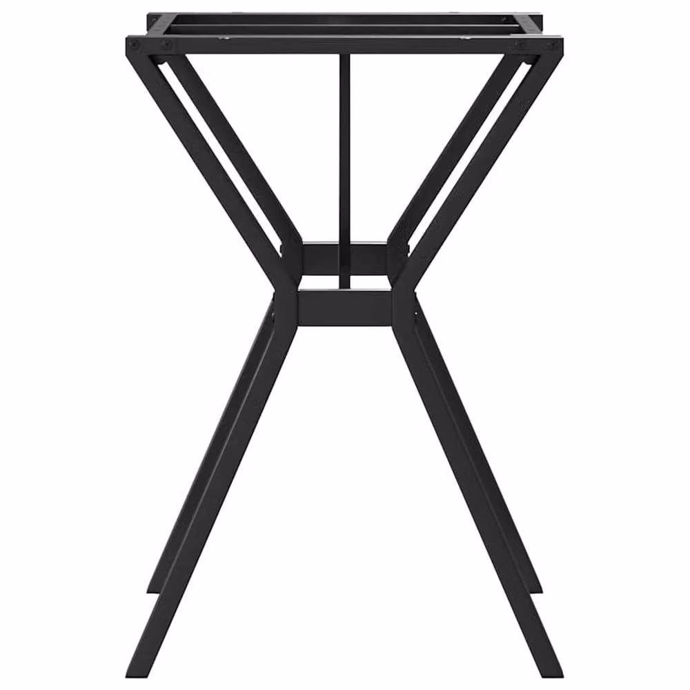 Berkfield Home Y-Frame Dining Table Legs in Black Steel, W/D/H: 60 x 50 x 73 cm – 5