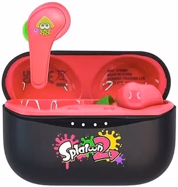 Splatoon II Wireless Bluetooth Earpods with USB-C Charging Case - Pink