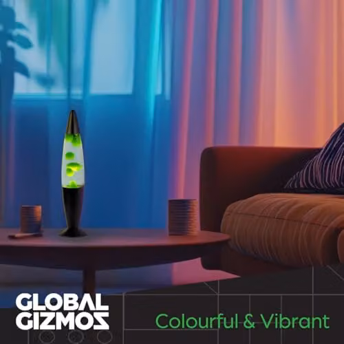 Global Gizmos 48819 Retro Lava Lamp with Black Base and Green Liquid, Height: 40.64 cm – 3