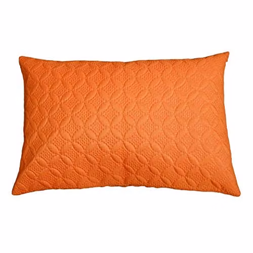 Homescapes Orange Ultrasonic Quilted Embossed Cushion Cover, W: 50 cm, H: 75 cm – 2