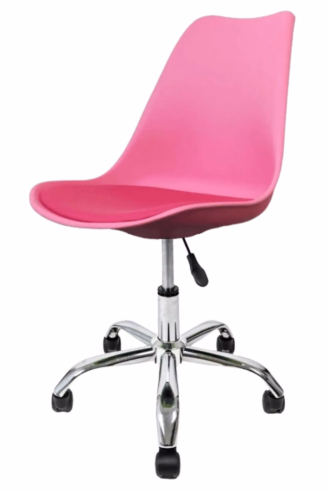Fusion Living Soho Modern Plastic Dining Chair with Swivel Base in Pink – 2