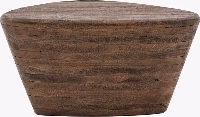 Perch & Parrow Wedge Side Table in Brown Wood