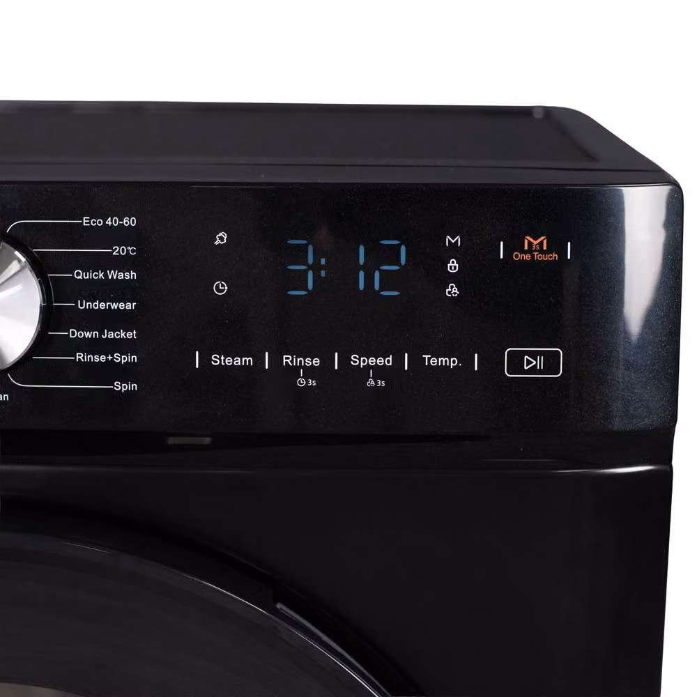Willow 7kg Front Loading Washing Machine with 1200 Spin and Child Lock, Black – 4
