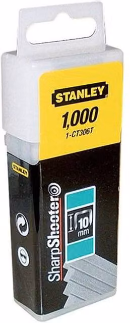Stanley Flat Narrow Crown Staples in Multicolour