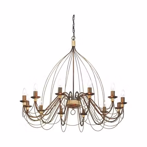 Ideal Lux Court SP12 Brown Metal Ceiling Light with E14 Socket