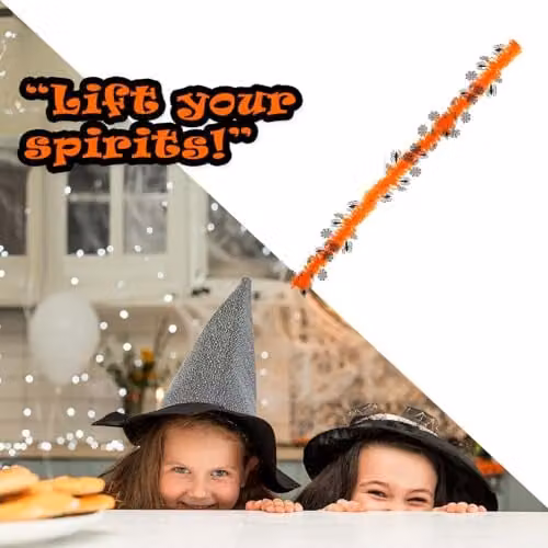 VFM e-Store Halloween Pumpkin Tinsel Decoration, Orange, 2m – 6