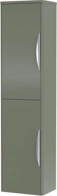Balterley Wall Hung Tall Bathroom Storage Unit, Satin Green, H 139.9 cm x W 35.6 cm x D 25.3 cm – 1