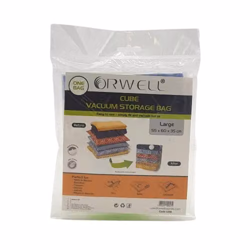 Orwell Cube Large Vacuum Storage Bag, White, W: 55 cm, D: 60 cm, H: 35 cm – 1