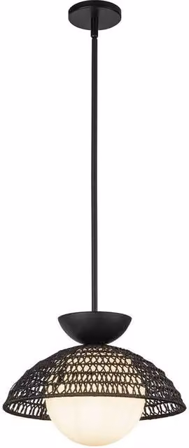 Netlighting Alora Mood Perth Dome Pendant Light in Matt Black with E27 Socket