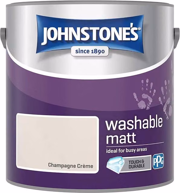 Johnstones Washable Matt Latex Paint in Champagne Creme Beige