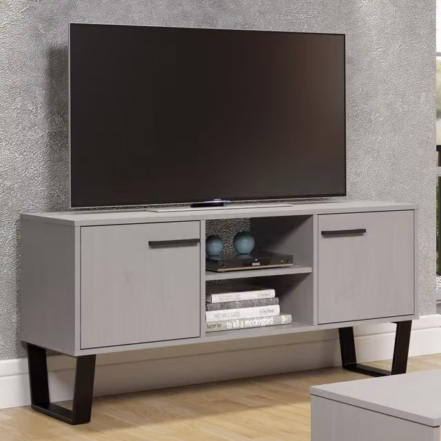 Core Products Texas 2 Door Grey Waxed Pine TV Unit W/D/H: 114 x 39.5 x 57 cm – 2