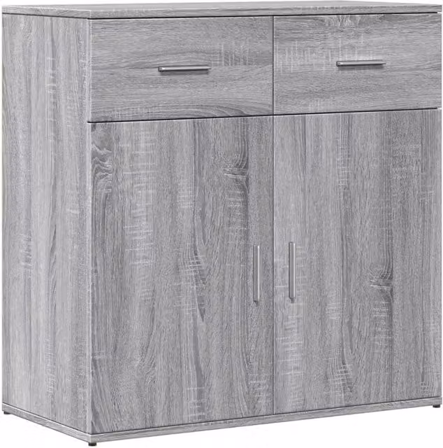 Berkfield Home Grey Sonoma Sideboard in Matt Engineered Wood W/D/H: 79 x 38 x 80 cm – 1