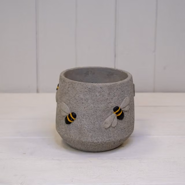 KDMD Rustic Grey Concrete Bee Planter
