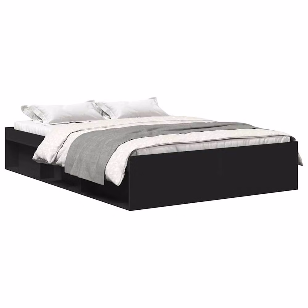 Berkfield Home Modern Bed Frame in Black, W/D/H: 120 x 200 x 35 cm – 2