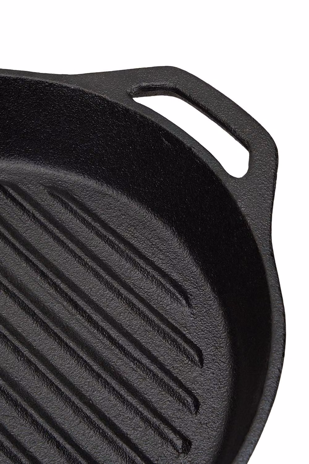 Living and Home Uncoated Cast Iron Grill Pan with Pouring Spouts in Black – 2