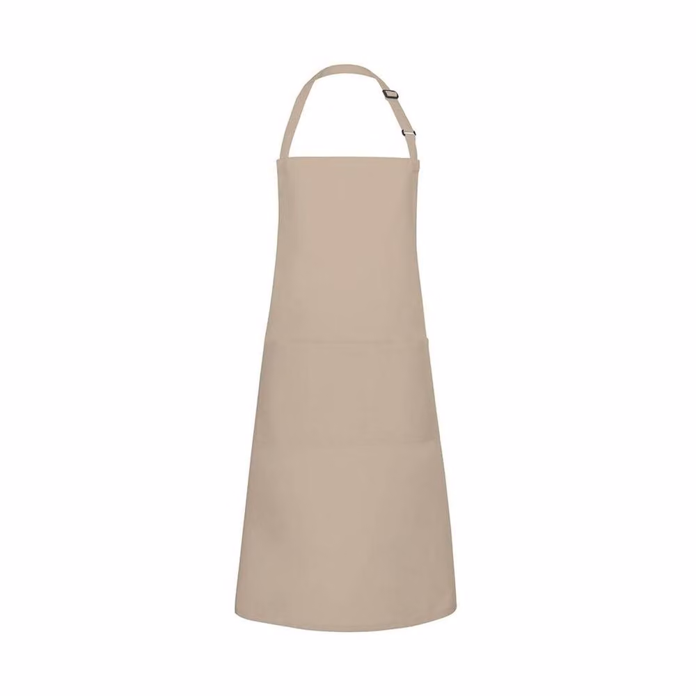 Karlowsky Basic Pocket Bib Apron in Light Sand – 2