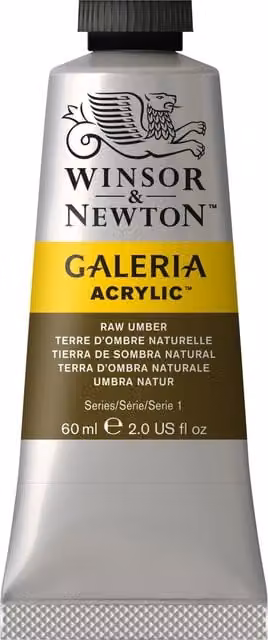 Winsor & Newton Galeria Acrylic Paint, Raw Umber, 60 ml – 1