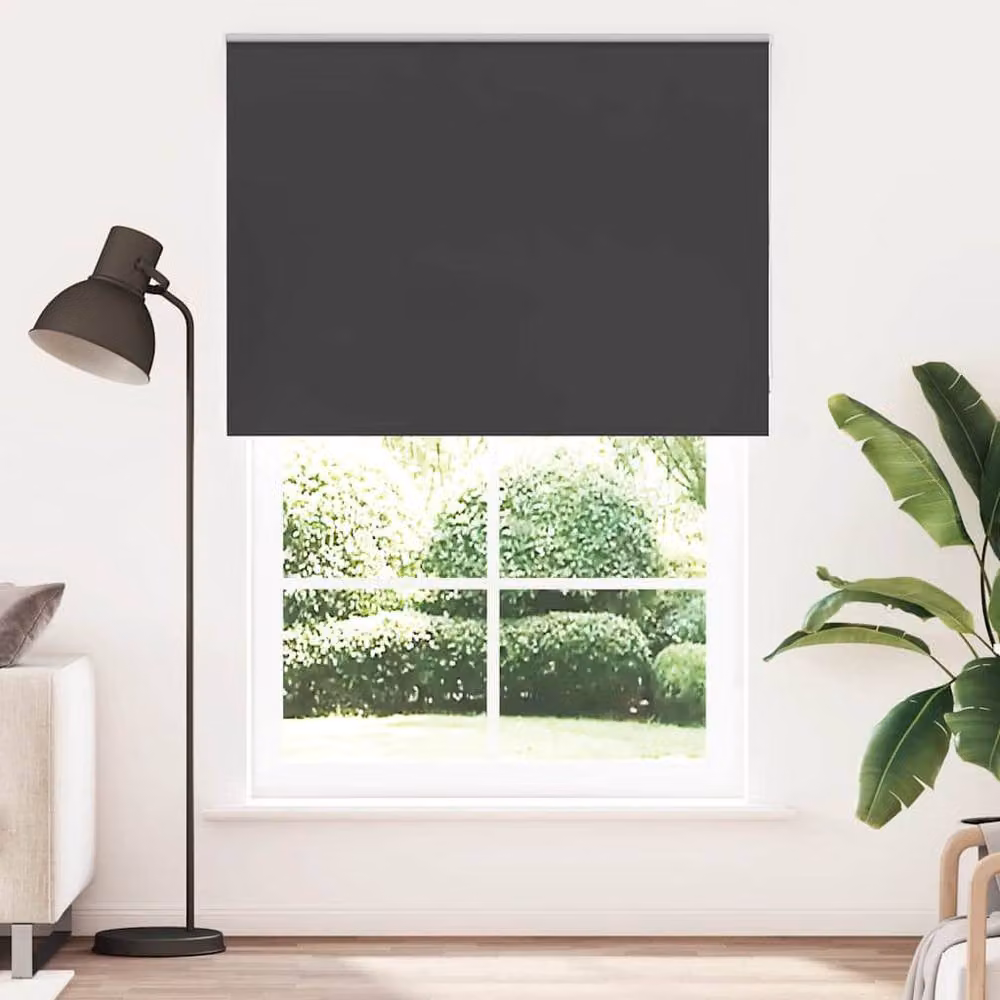 Berkfield Home Blackout Roller Blind in Black Polyester, W: 150 cm, H: 230 cm – 2