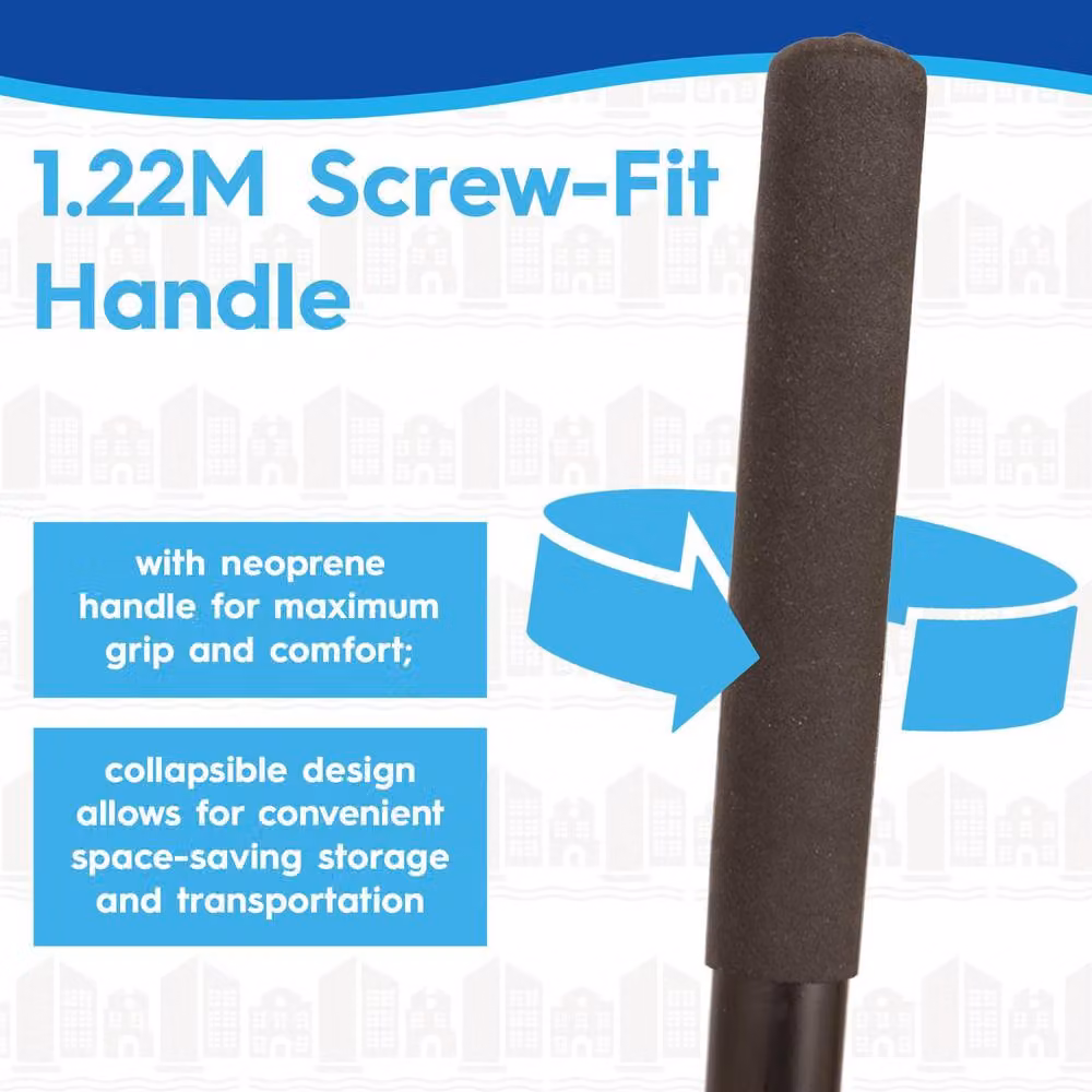 Harbour Housewares Manual Steel Iron Ground Tamper with 1.22m Handle in Black – 3