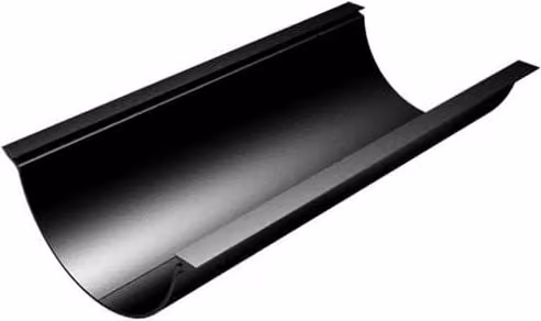ARP Aluminium Beaded Half Round Gutter in Black PPC Finish, Length: 3 m, Width: 12.5 cm