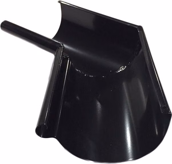 Galeco Black Galvanised Steel Half Round Gutter Internal Angle 135 Degree 120mm