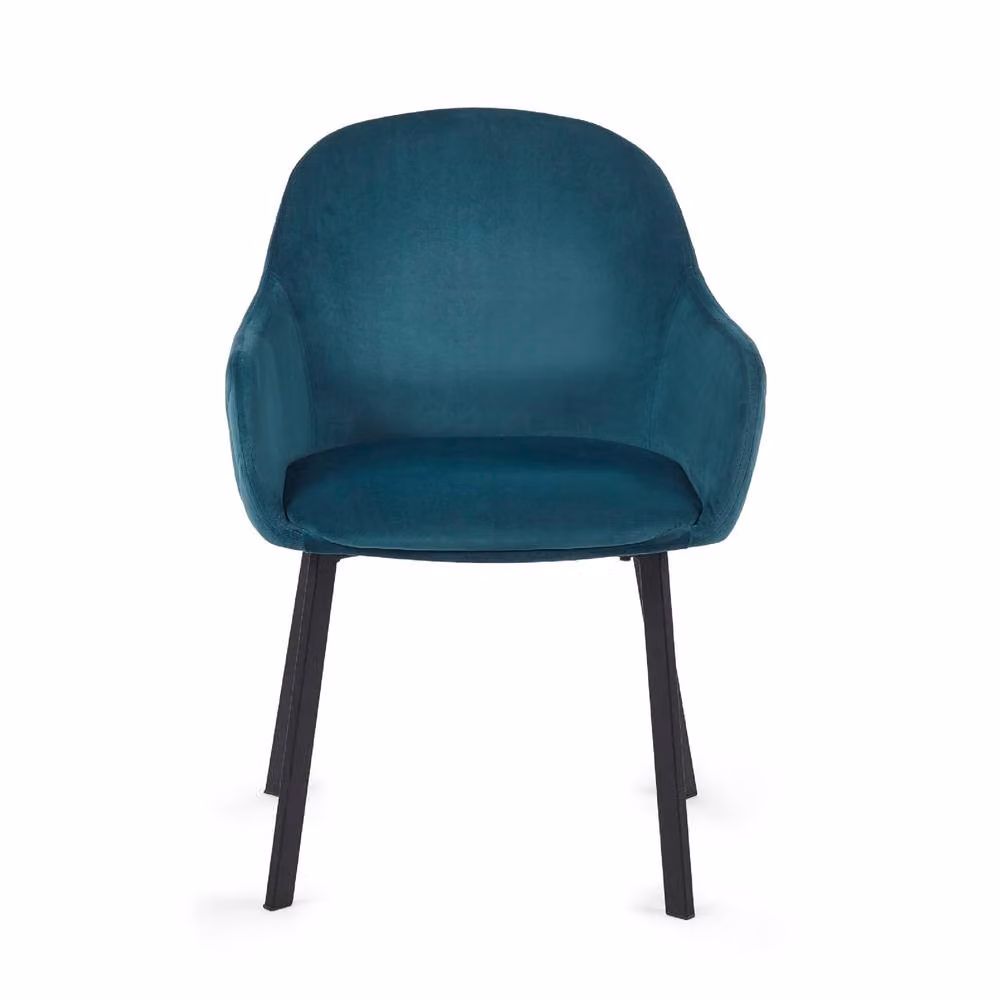 Cheshire Valencia Premium Teal Velvet Dining Chairs - Set of 2 – 2