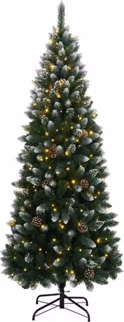 Berkfield Home Artificial Green Christmas Tree with 150 LEDs, Height: 150 cm