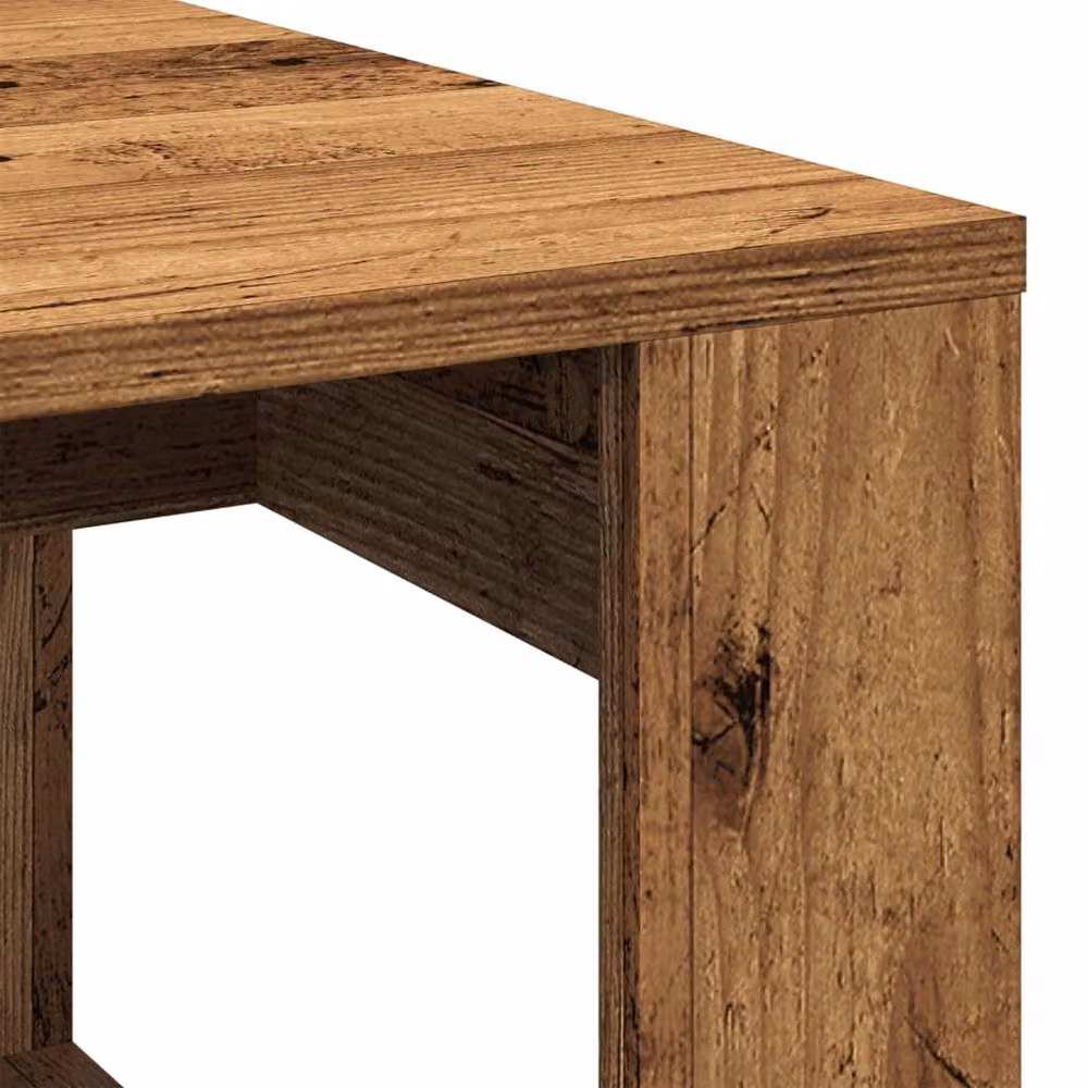 Berkfield Home Modern Rectangular Coffee Table in Brown, W/D/H: 102 x 50 x 35 cm – 3