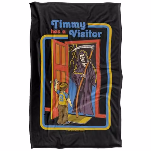 Steven Rhodes Timmy Has A Visitor Super Soft Fleece Throw Blanket, Multicolour, W/D/H: 91 x 147 cm – 5