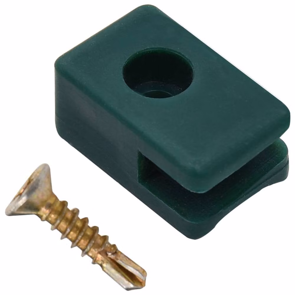 Berkfield Home Garden Fence Wire Holder and Screw Set, Green, 100 Pack – 2