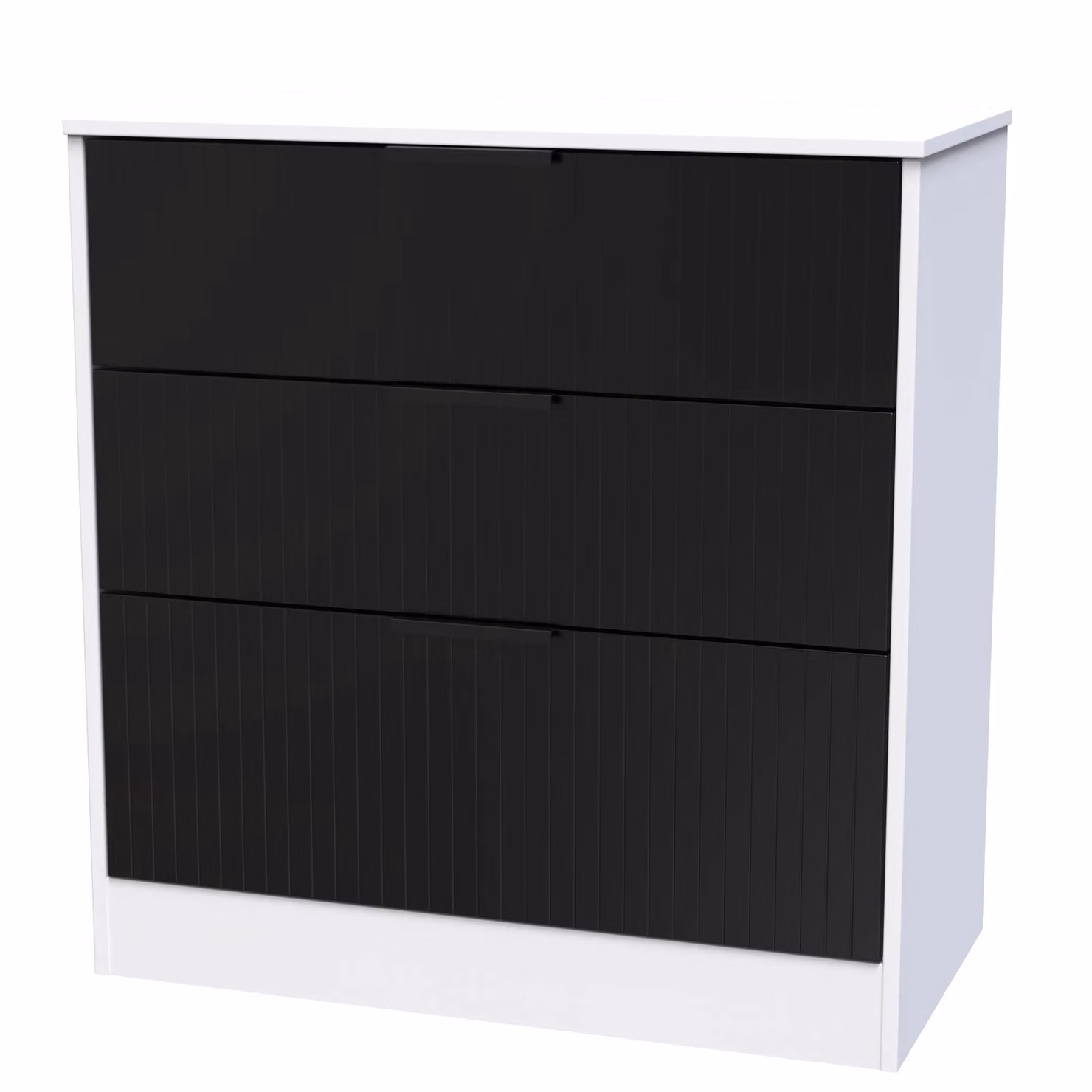 Ready Assembled 2 U Denver 3 Drawer Deep Chest in Matt Black – 2