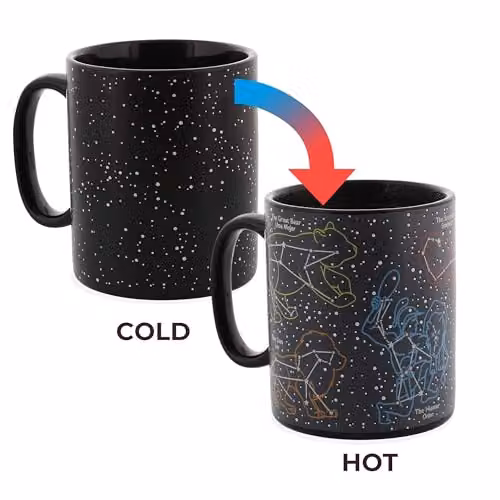 Ginger Fox Star Constellations Heat Changing Ceramic Mug in Black and Blue – 2