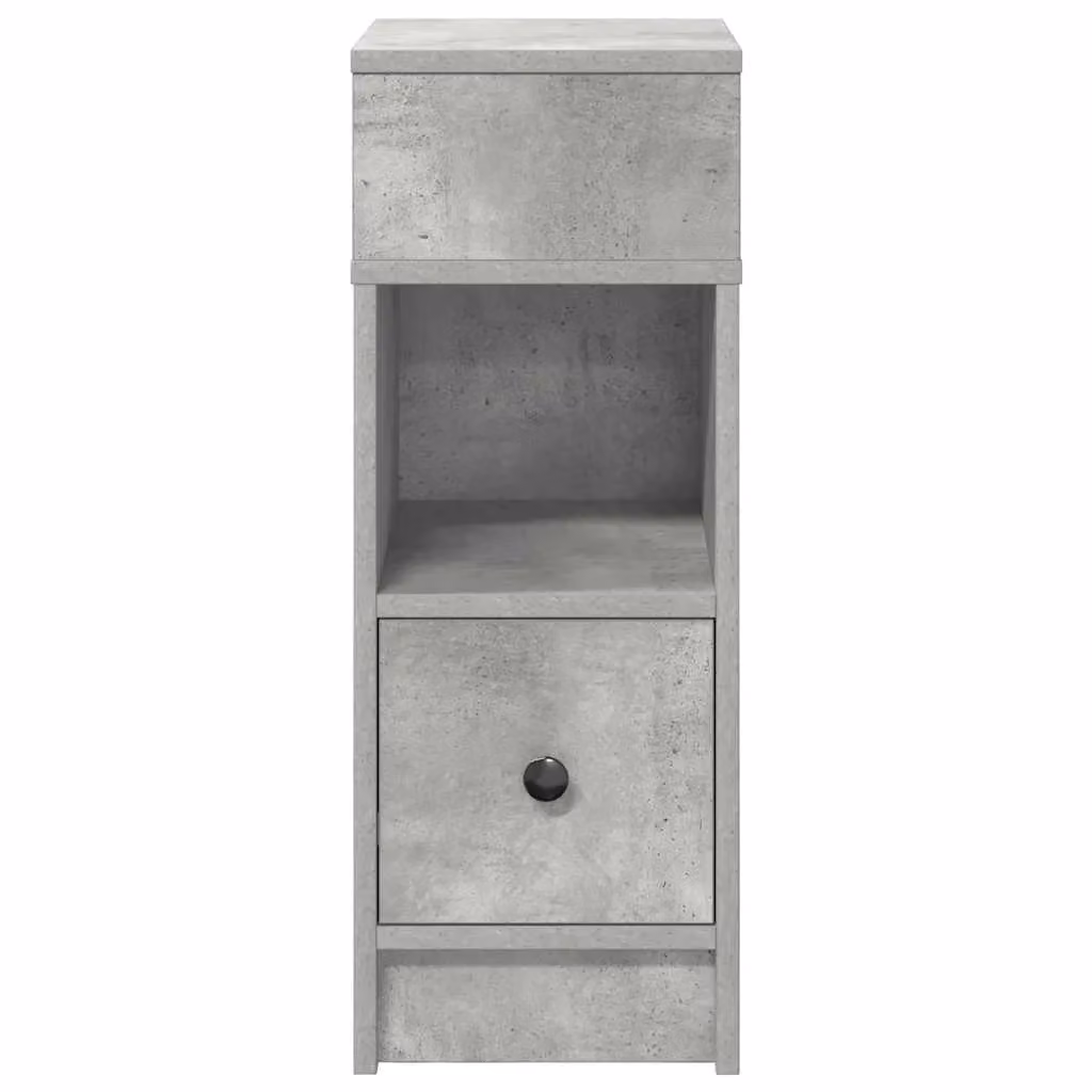 Berkfield Home Bedside Cabinet with Drawer in Concrete Grey, W/D/H: 25 x 31 x 66 cm – 2