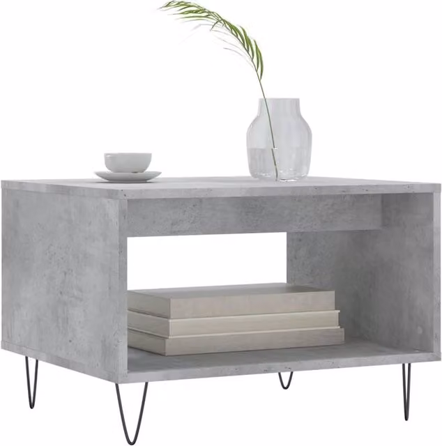 Berkfield Home Decorative Coffee Table in Concrete Grey, W/D/H: 60 x 50 x 40 cm – 1