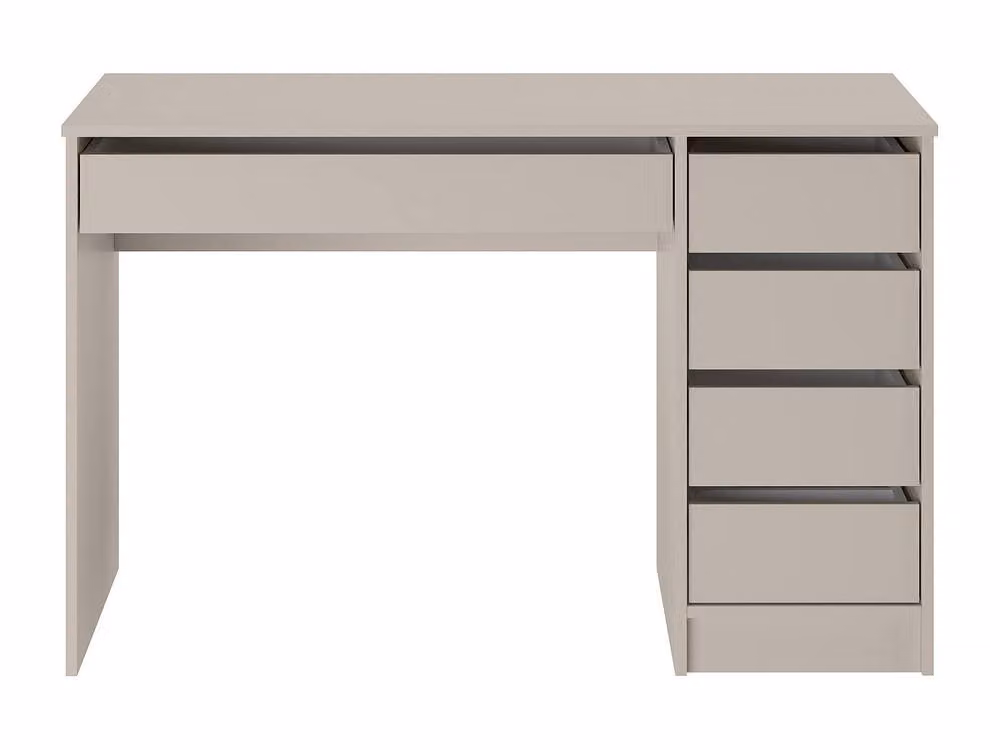 JENEMI Modern Writing Desk with 5 Drawers in Beige and White, W/D/H: 120 x 55 x 76 cm – 2