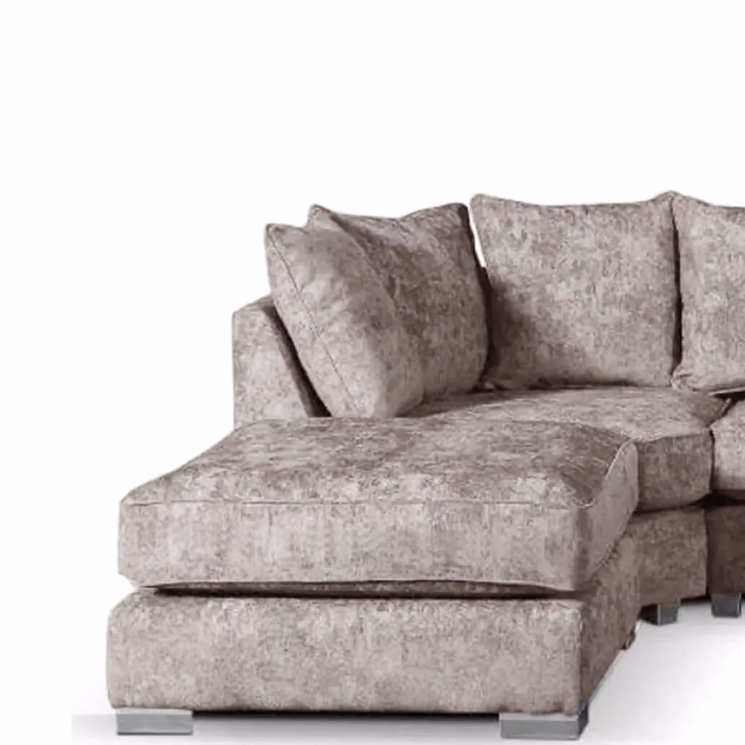 Furnishings For Less UK Bishop U-Shape 5 Seater Fabric Sofa in Beige Truffle with Scatter Back – 2