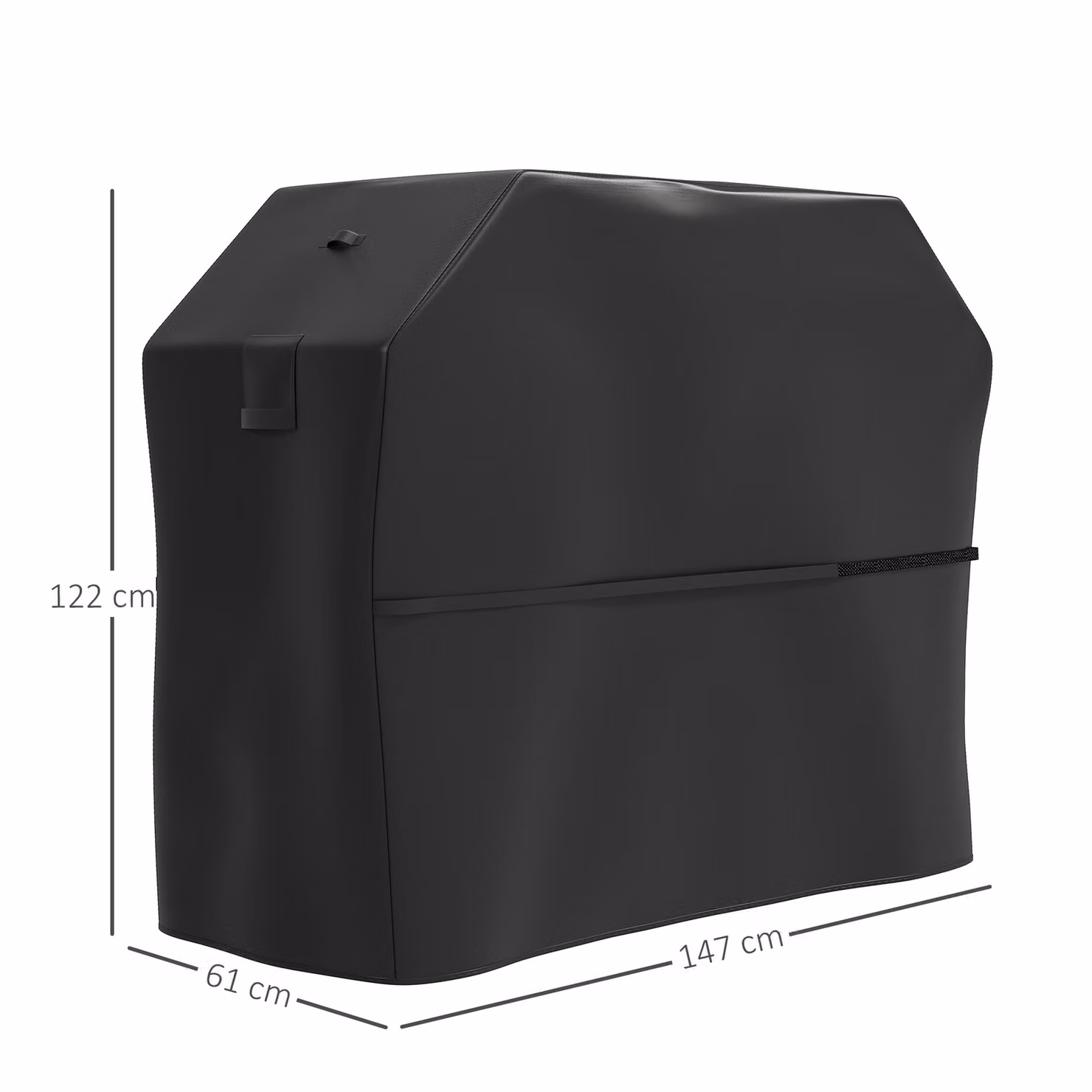 Outsunny Black Waterproof BBQ Cover for Rectangular Gas Grills, W/D/H: 147 x 61 x 122 cm – 3