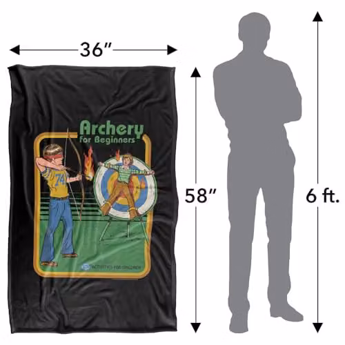 Steven Rhodes Archery For Beginners Multicolour Super Soft Fleece Throw Blanket W/D/H: 91 x 147 cm – 6