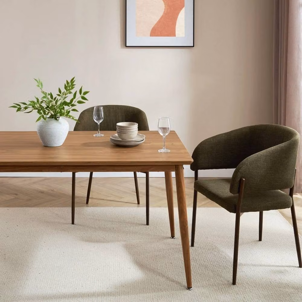 Vonhaus Brown Rectangular 6 Seater Dining Table – 4
