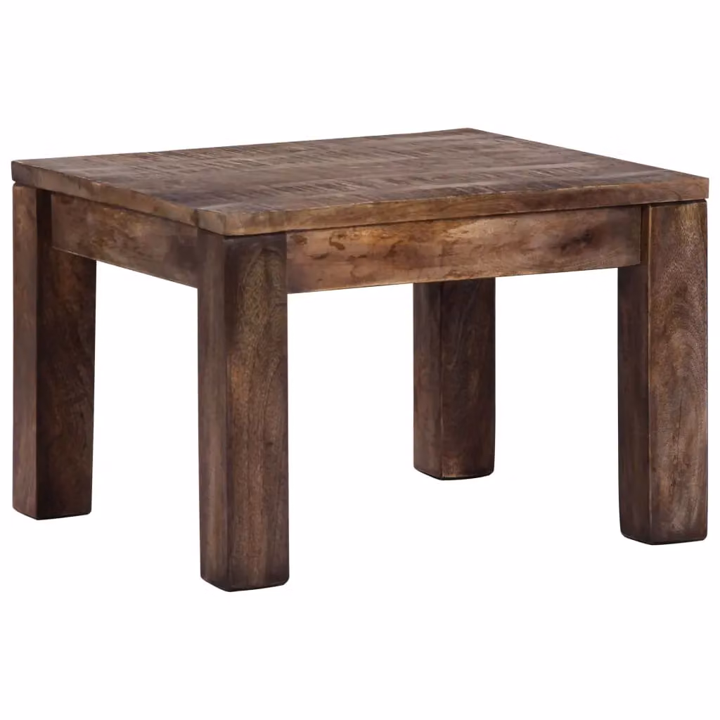 Berkfield Home Rustic Square Mango Wood Coffee Table in Brown, W/D/H: 50 x 50 x 35 cm – 2