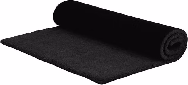 Berkfield Home Black Tufted Coir and PVC Rectangular Door Mat W: 100 cm, D: 150 cm – 1