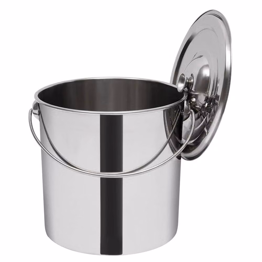 Havendro 20 l Stainless Steel Barrel Bucket with Lid in Silver – 2