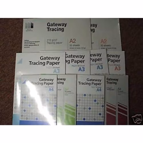 Gateway Natural Tracing Paper Pad A2, 90gsm, 50 Sheets, Transparent