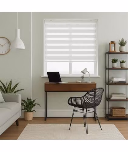 New Edge Blinds White Zebra Day & Night Roller Blind, W: 145 cm, H: 165 cm – 2